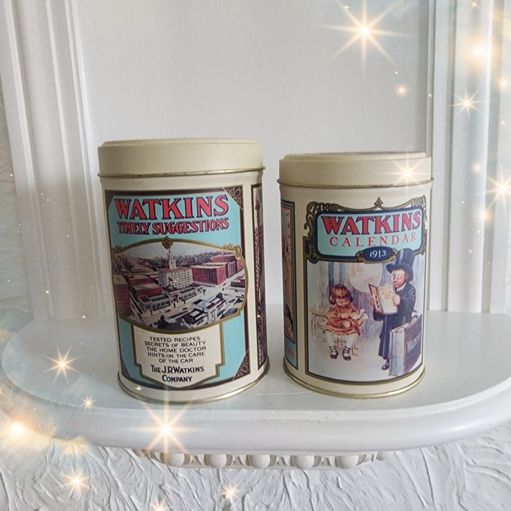 Watkins Heritage Canister Set 125th Anniversary 2 in one mint condition
